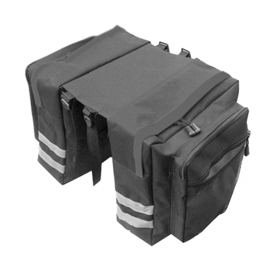 Achterzitje opbergruimte praktische mountainbike bagagedrager tas waterdichte fietstas zadel duurzaam reizen: Zwart