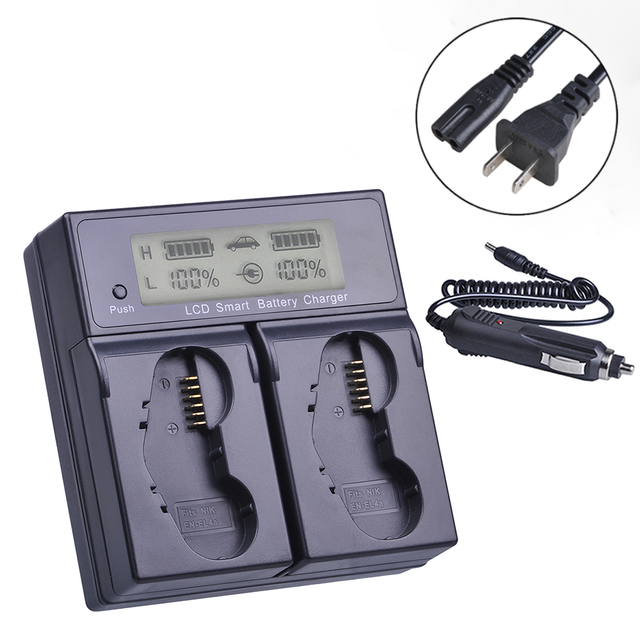 Batterie et chargeur 3200 EN EL4 EN-EL4 pour Nikon D3S, D3, D2Z, D2H, D2Hs, D2X, D2Xs, D3X, F6, EN-EL4a mAh: 1x US Charger