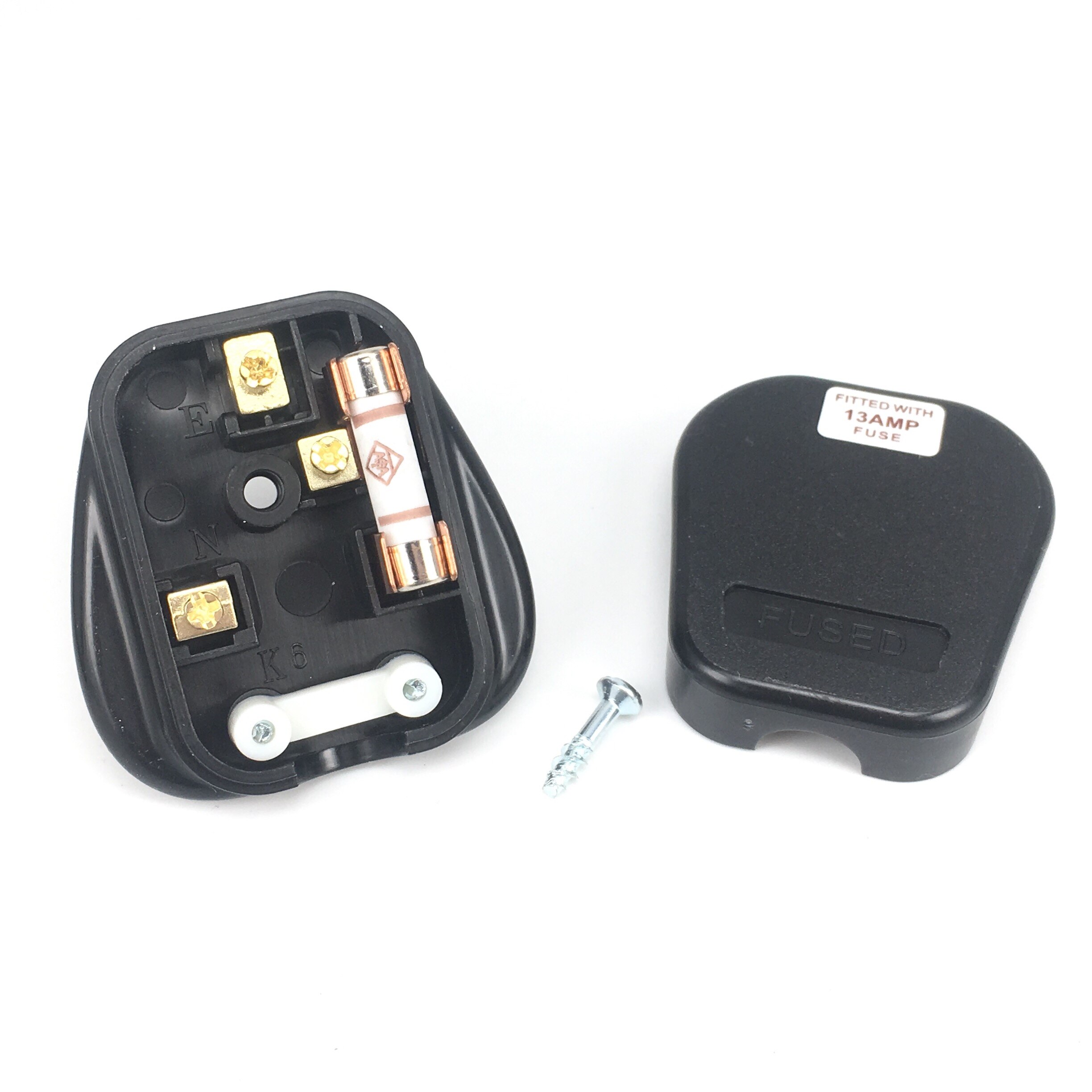 UK 3 Pins AC Electrical Power Rewireable Plug Male Wire Fused Socket Outlet Adaptor Extension Cord Cable Connector