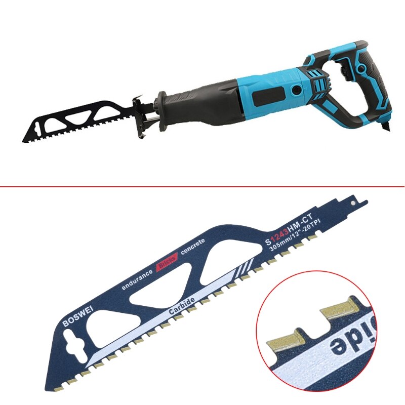 S1243HM Demolition Masonry Reciprocating Saw Blade for Cutting Brick Stone with Cemented Carbide Teeth Blades