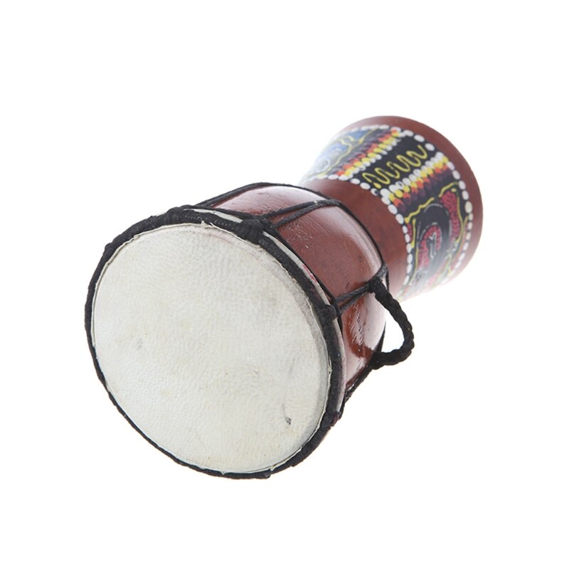 Tambor Djembe africano de 4 pulgadas, instrumento Musical de buen sonido de madera Bongo E56D