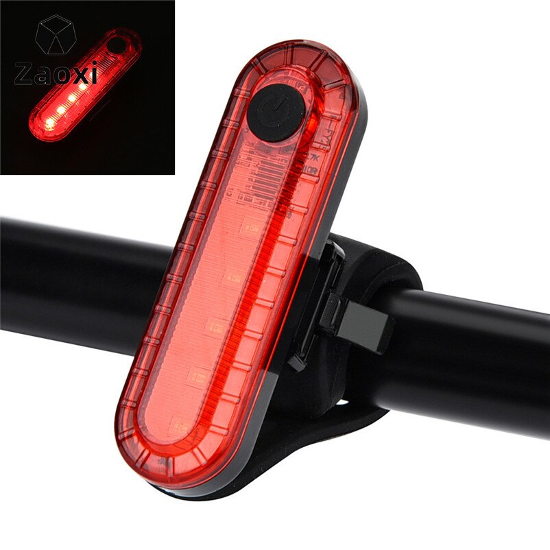 Zaoxi Usb Oplaadbare Voor Achter Fiets Licht Batterij Led Fiets Achterlicht Fietshelm Light Fiets Tail Accessoires L188