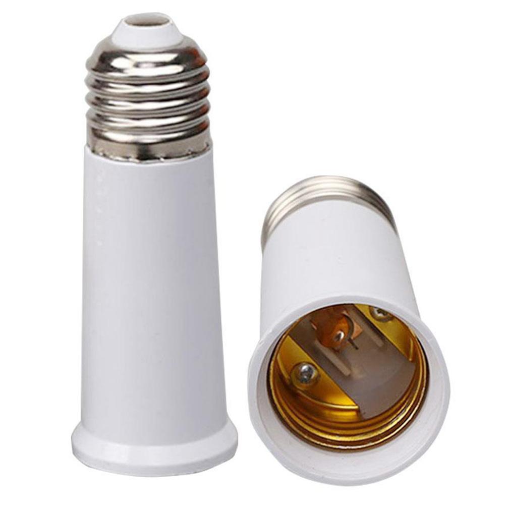 Adaptador de conversión de casquillo de bombilla, Base de enchufe extensible de 65mm, a E27 E27, convertidor