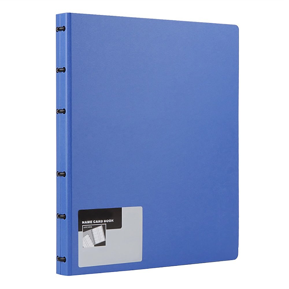 MyLifeUNIT, libro de tarjetas de visita de alta capacidad, página ajustable, soporte de Tarjeta De Nombre resistente al agua, capacidad de 600 tarjetas de visita: Blue