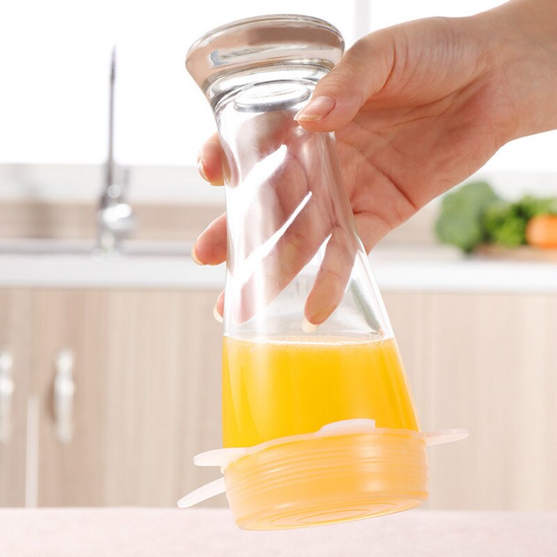 6/2pcs Reusable silicon stretch lids universal lid Silicone food taper wrap bowl pot lid cover pan cooking Kitchen Stoppers