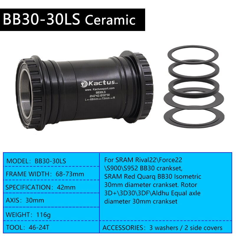 Boîtier De Pédalier Dreamseek BSA30 – 30mm – Fileté – Noir – 68/73mm – Neuf