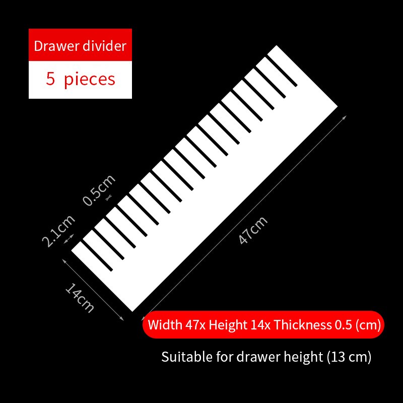 5mm drawer storage partition board wardrobe closet partition board free combination underwear box lattice cabinet layered rack: Height 14cm 5pcs