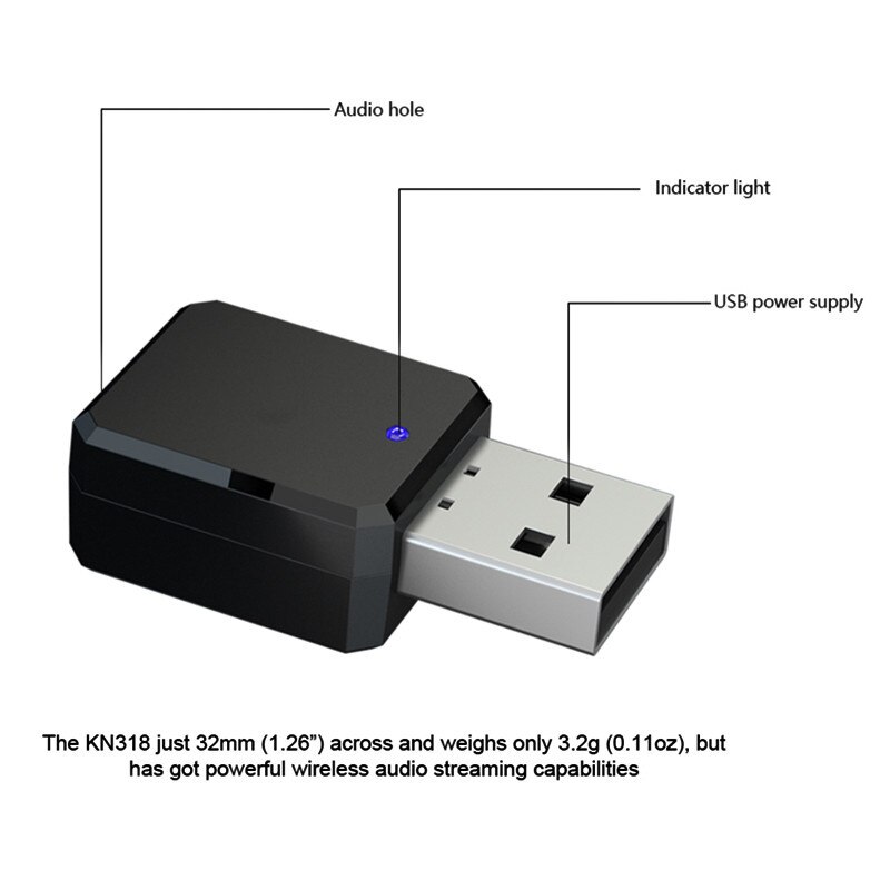 USB Bluetooth Adapter 5.1 Bluetooth Receiver USB Bluetooth 5 0 Dongle 5.0 BT Transmitter aptx Mini Adapter for PC Laptop Speaker