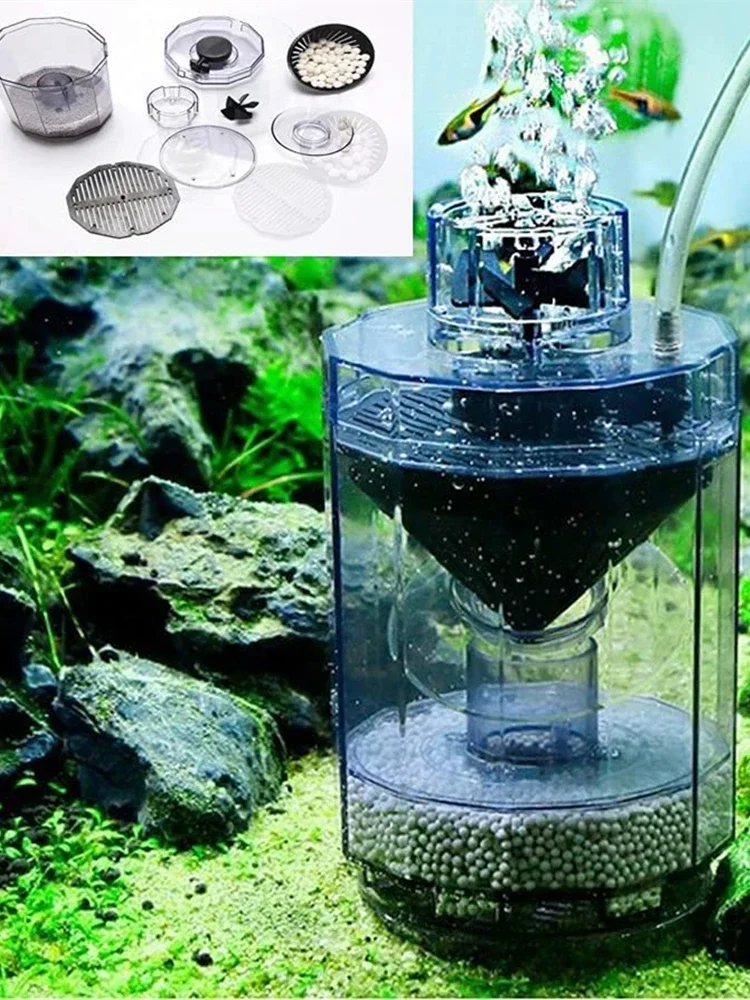 Filtro de hadas de agua para pecera, enriquecimiento de oxígeno, cultivo bacteriano, limpieza automática de huecos y inodoro, accesorios acuáticos