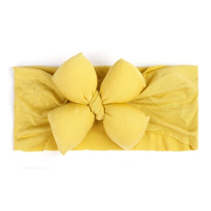 Mooie Elestic Hoofdbanden Baby Girl Hoofddeksels Haarband Voor Meisje Haarband Tulband Kids Headware Baby Haar Ornamenten Bebes Accesorios: YELLOW