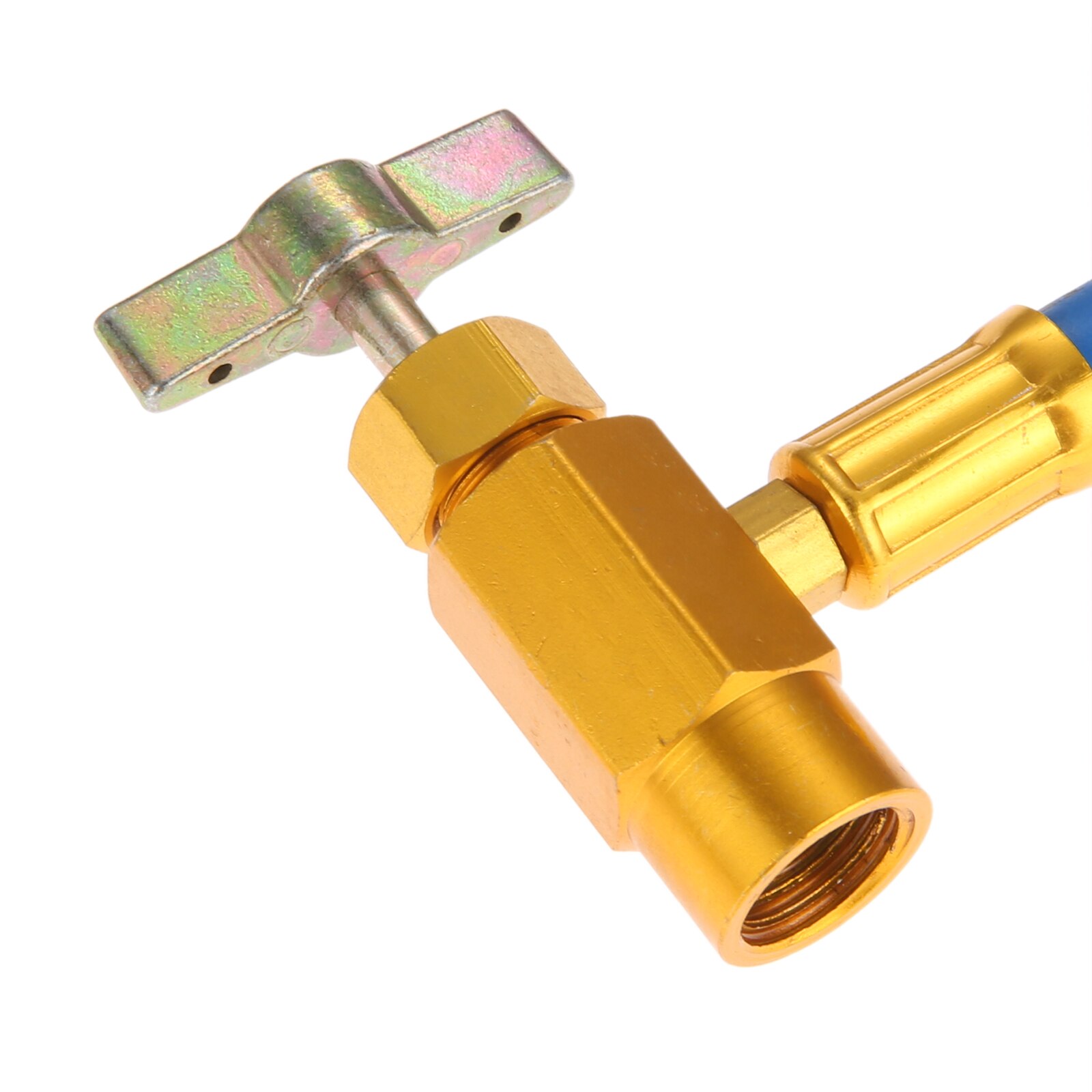 Low Side R1234yf R1234YF U-Charge Hose 14mm Female Refrigerant Measuring Recharge Adapter Pipe Air Conditioner Car Gauge