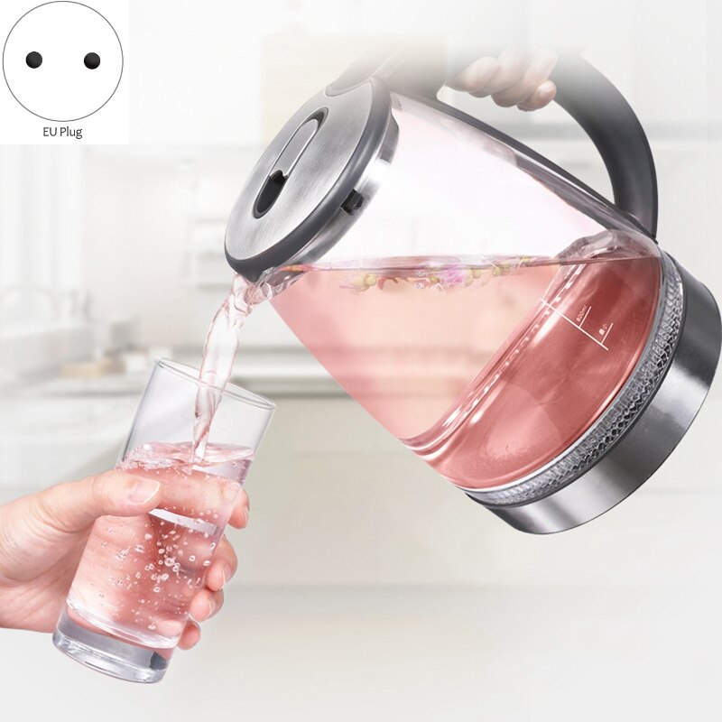 Glass Electric Kettle Off Automatically Auto-Power Off Stainless Steel Anti Electric Kettle Household Kitchen Appliances EU