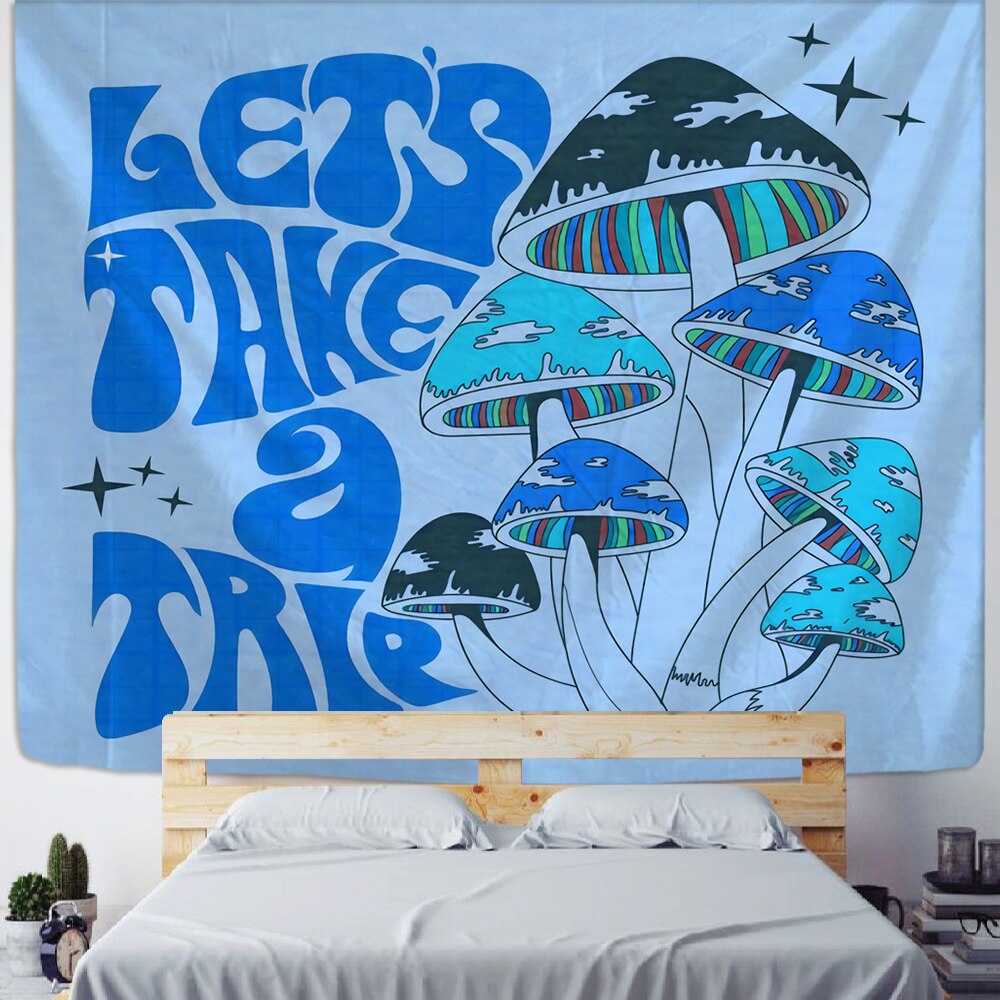 Tapisserie murale psychédélique plus lente, sorcellerie esthétique, tapisserie bohème, décor de chambre à la maison, dortoir pour filles