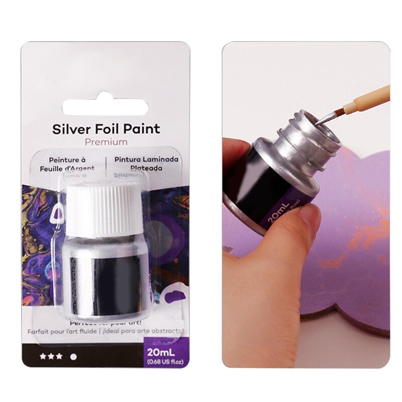 20ML Pigment Acrylic Paint Pouring Medium Foil Paint For Artist DIY Art Supplies