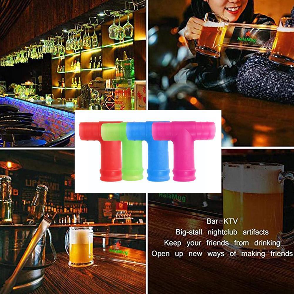 Straw Connector Double Bottle Drinker Connector Tee Drinking Snorkel Double Tool Beer Pipe Bar For Connecting Straws X3F9