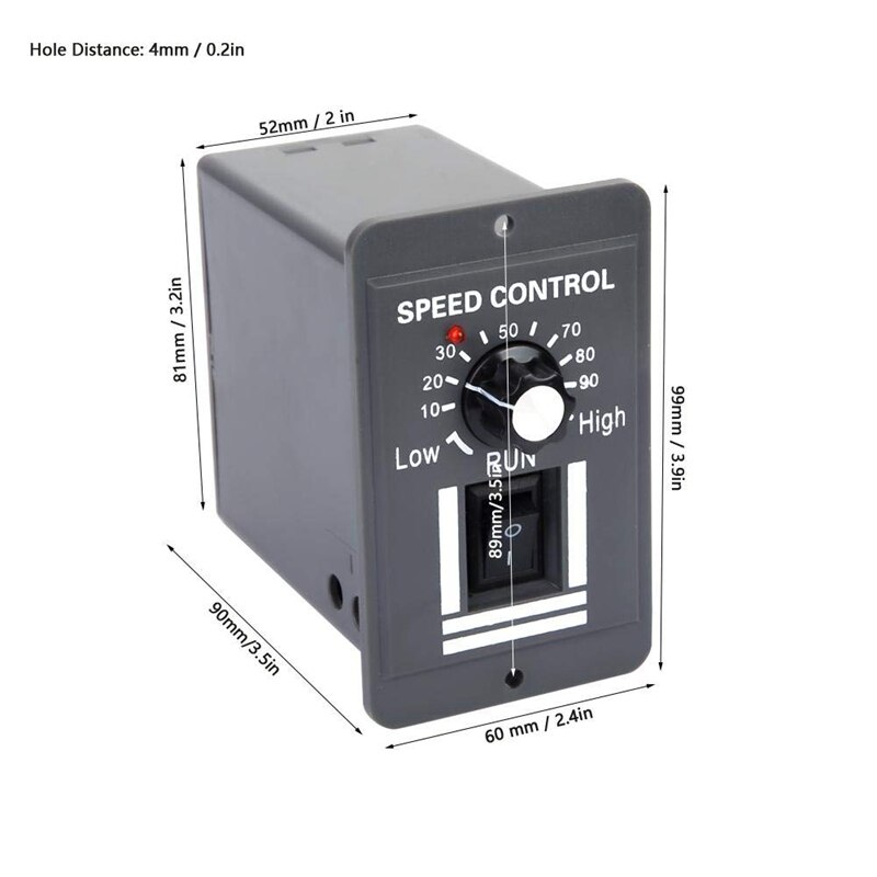 WSFS 9-60V 40A PWM DC Motor Speed Controller Switch Pulse Width Modulation Variable Speed Switch X0540