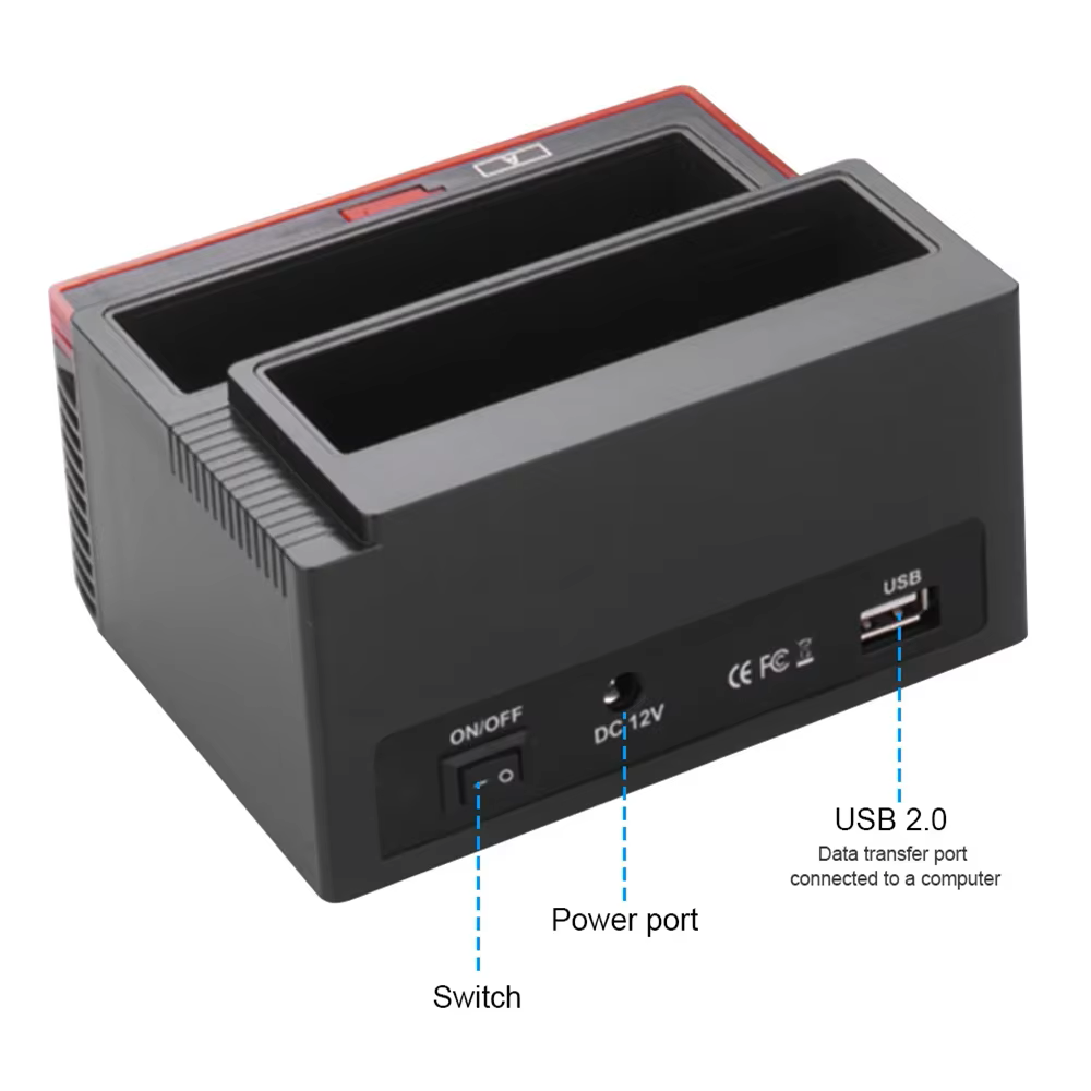2.5/3.5" SATA IDE HDD Docking Station Clone HDD Enclosure USB 2 Ports USB 2.0 Type C Hub MS/M2/XD/CF/SD/TF Card Reader
