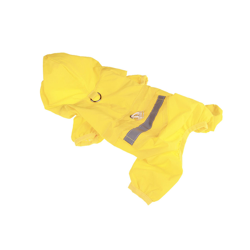 Casual cão de estimação casaco de chuva filhote de cachorro roupas gato capa de chuva jaqueta impermeável ao ar livre capuz vestuário macacão suprimentos para animais de estimação chien: XS / Branco