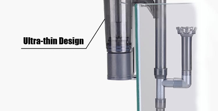 110v 220v External hang on Power filter transparent aquarium fish tank surface skimmer function mini nano