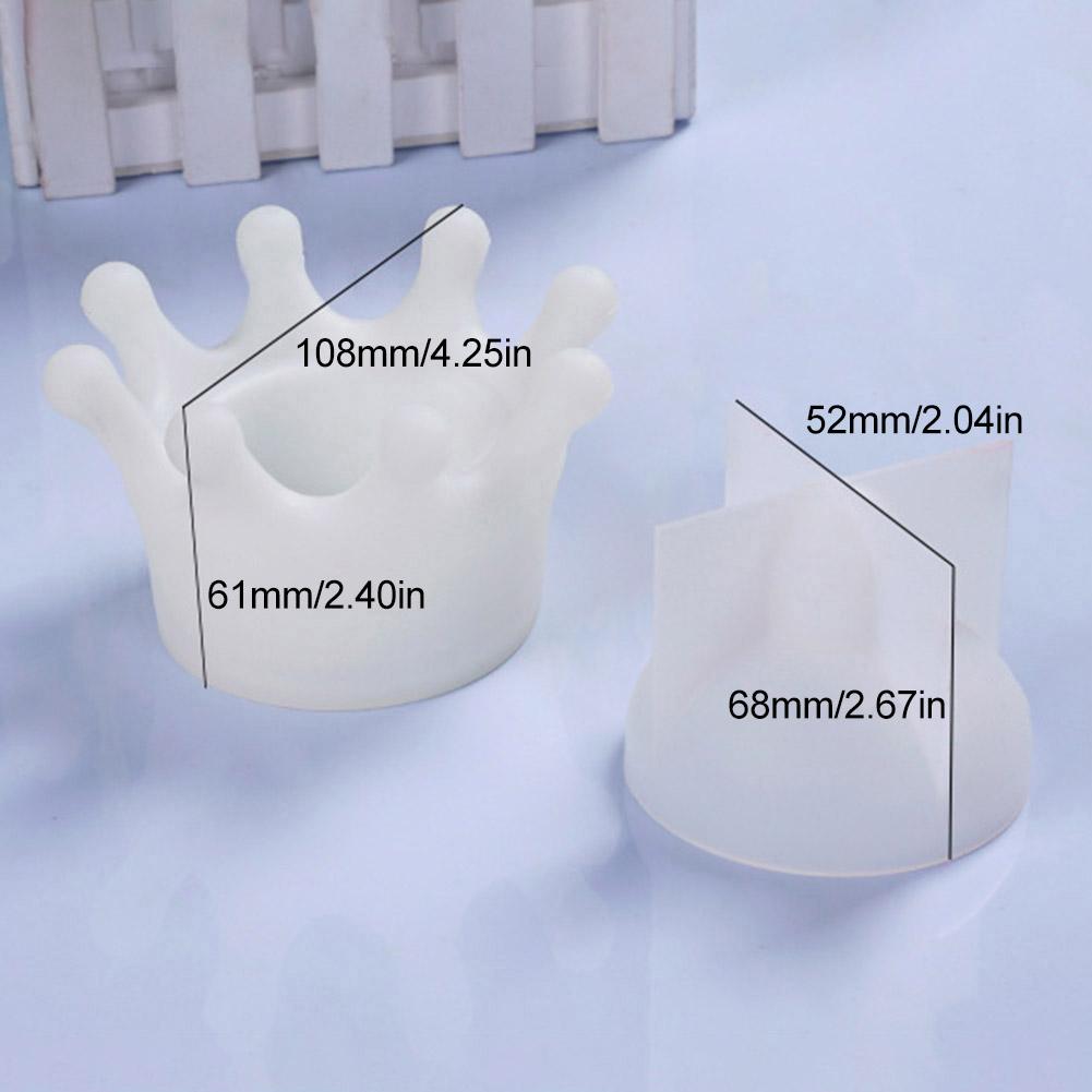 DIY Crown Shape Epoxy Resin Mold Silicone Mould For Making Jewelry Box DIY Jewelry Tools Silicone Molds Resin Craft Decoration: crown shape