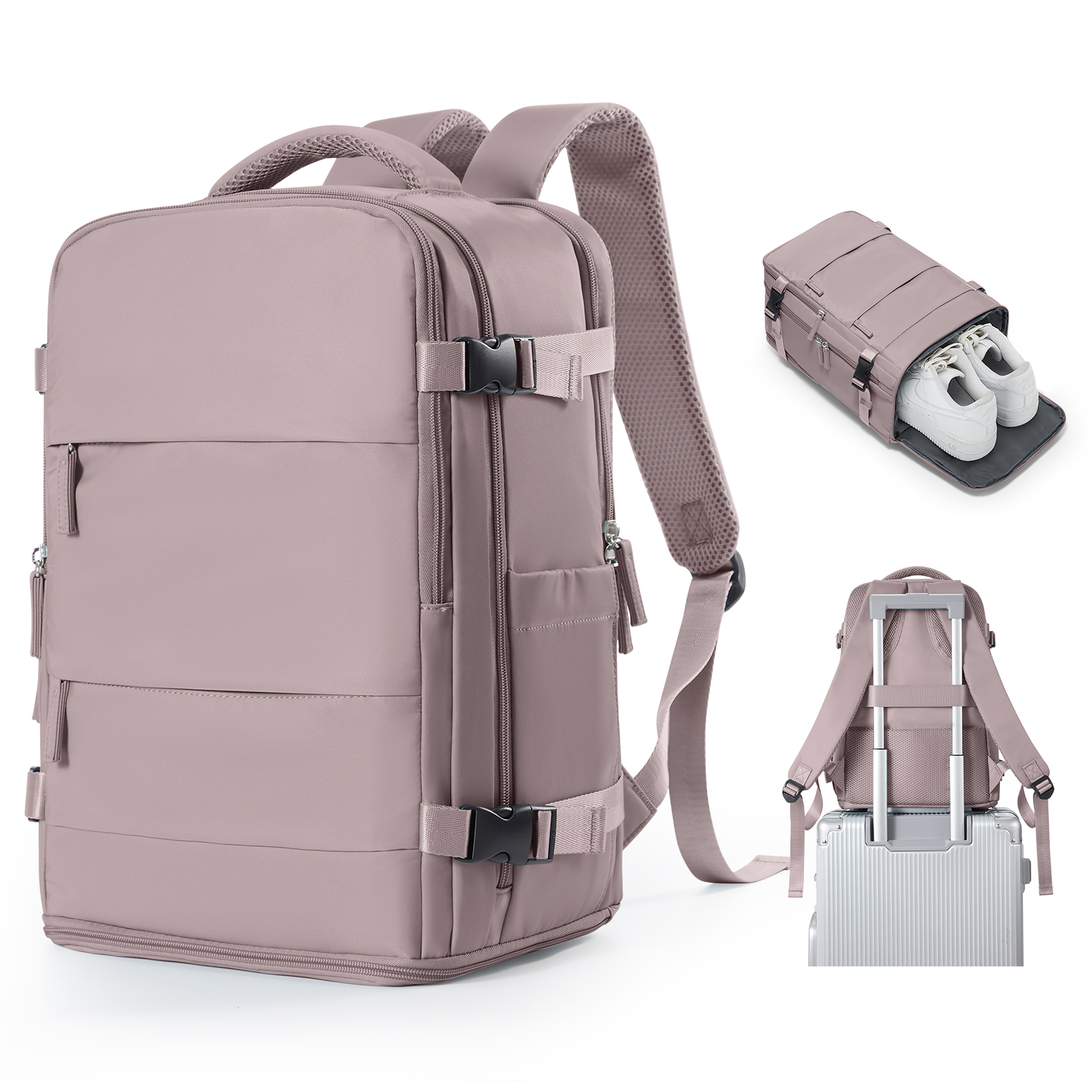 Reisrugzak voor dames heren, handbagage 40x20x25 voor Ryanair Cabin reistas College boekentas Waterdichte laptoptas voor werk