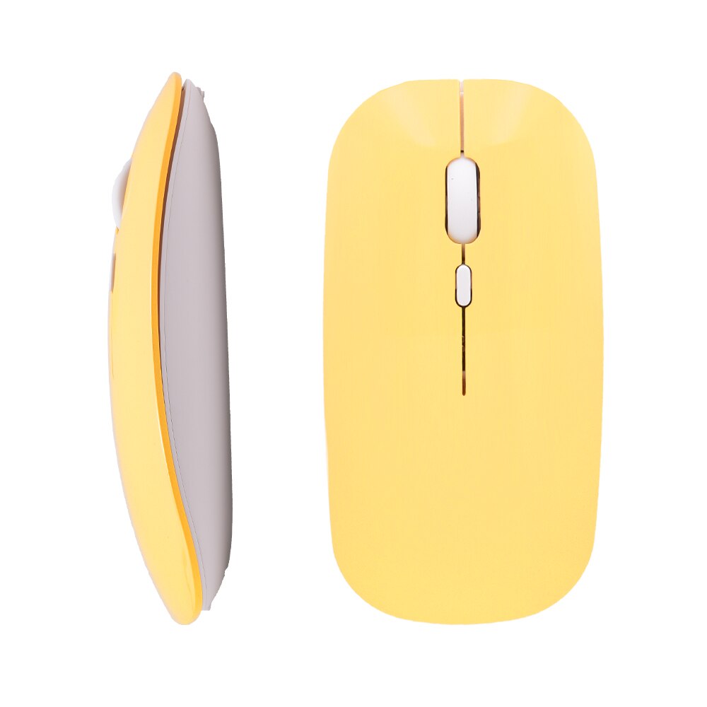 Compatible con ratón Bluetooth para Apple Macbook air, Xiaomi, Macbook Pro, Huawei, Matebook, portátil, portátil, ratón recargable: Yellow