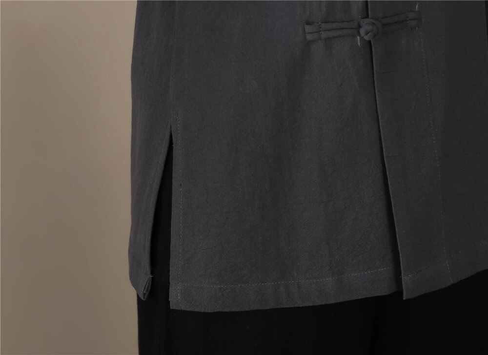 Shanghai Story Long Sleeve chinese Traditional Clothing Women's cheongsam Top Blend Linen Blouse Chinese Qipao Shirt 3 color