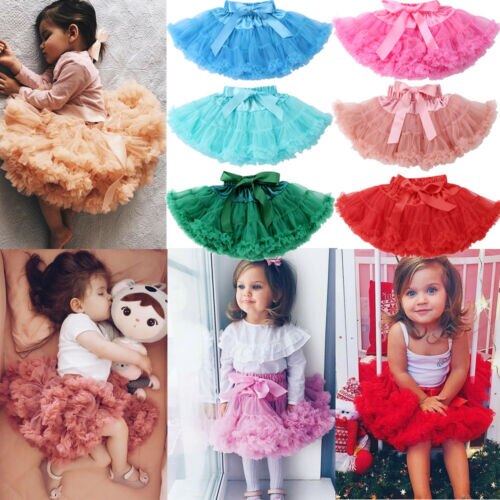 Linda falda tutú de tul Ropa de Ballet para fiestas de princesas para niñas