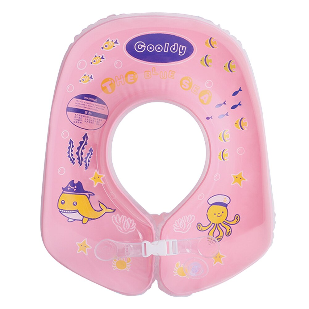Anillo flotador inflable con estampado de dibujos animados para bebidas, bolsa de aire en capas para verano