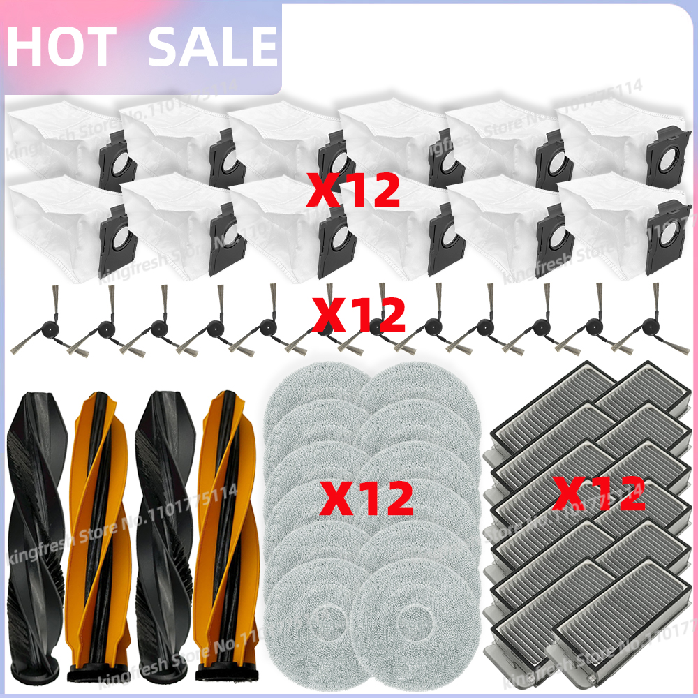 Compatibile con ( Dreame L50 pro ultra / Dreame X50 ultra / Dreame X50 maestro ) Parti per Aspirapolvere Rullo Principale Spazzola Laterale Filtro HEPA Panno per Pulizia Sacchetto della Polvere Accessori: Blu