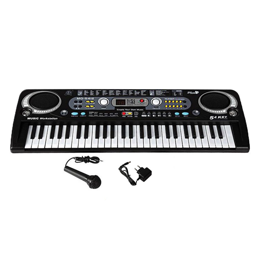 54 Keys Digital Electronic Keyboard & Microphone Electric Led Adult Size