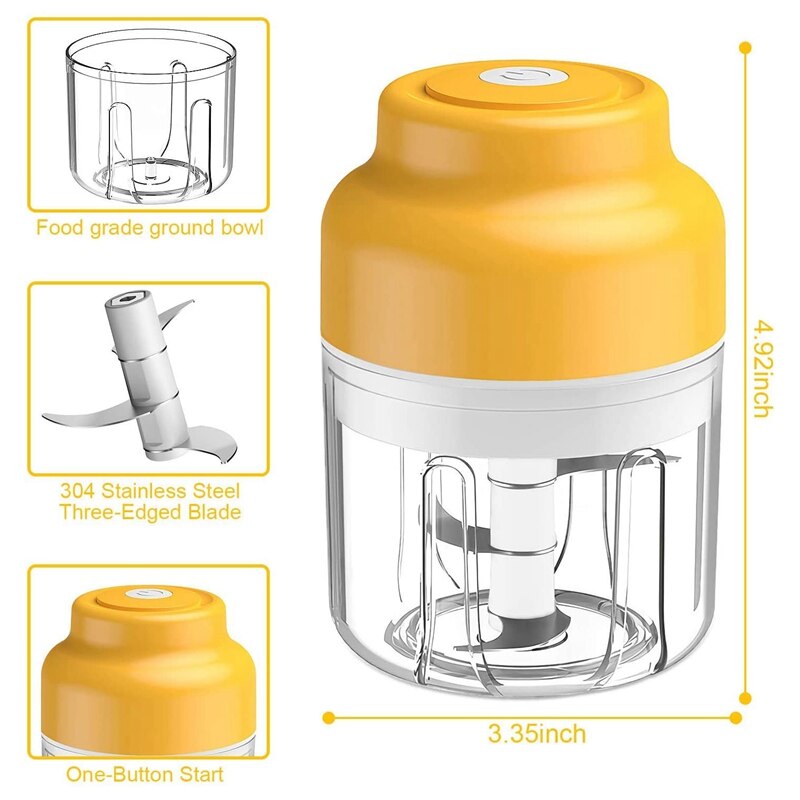 Electric Mini Garlic Chopper Mini Blender Mini Chopper Food Chopper Vegetable Chopper Garlic Chopper Garlic Mincer
