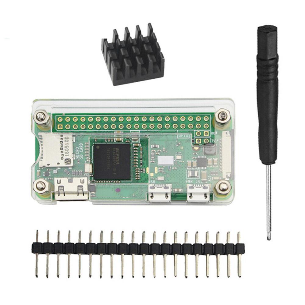 Per Raspberry Pi ZERO Trasparente Kit Custodia Protettiva Con Dissipatore di Calore Cacciavite Spilli: Default Title