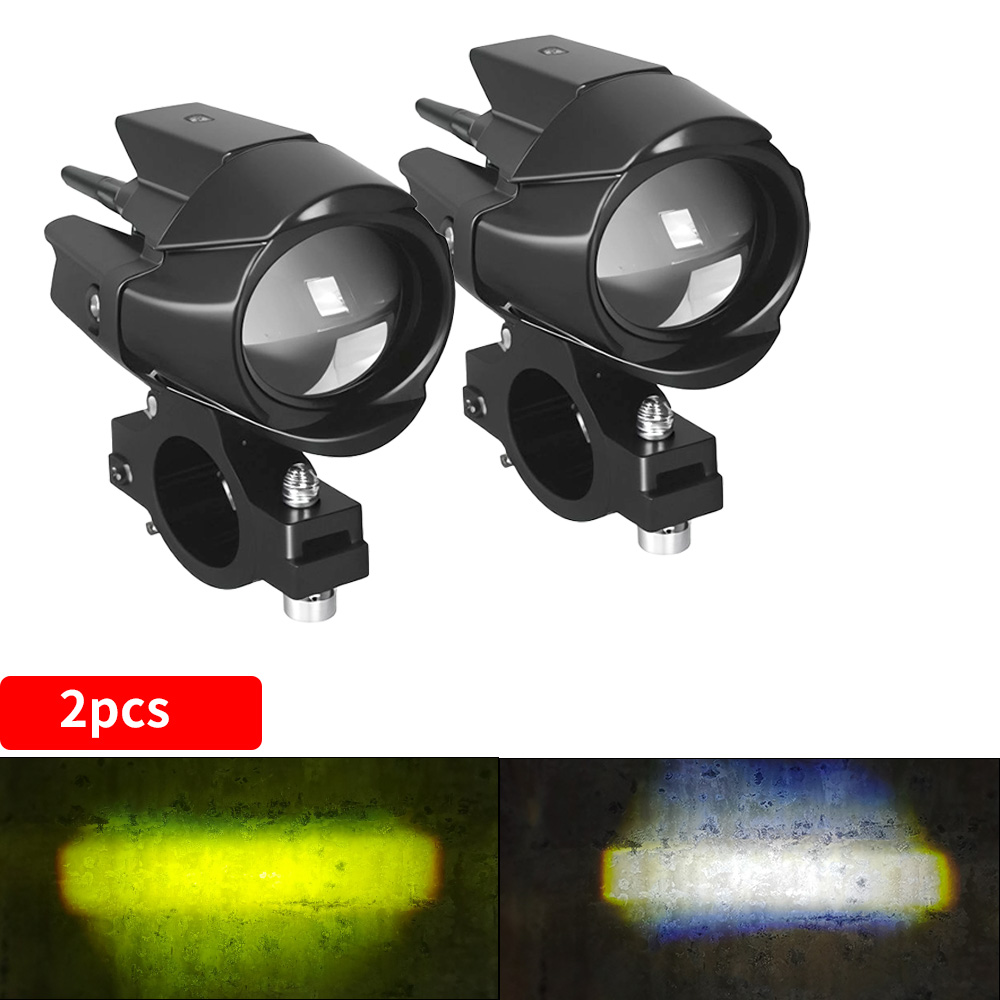 Moottoripyörän lisä-led-ajovalot, led-valot, 12-80v kaksiväristä valkoista/meripihkanväristä yleismallista lisäkaukovaloa, sumuvalot: Vihreä