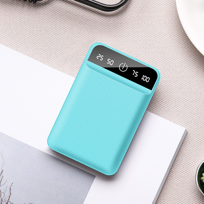 30000 Mah Power Bank Telefoon Oplader Draagbare Outdoor Travel Charger Poverbank Lcd Digital Display Mini Powerbank Voor Smartphones: Blue