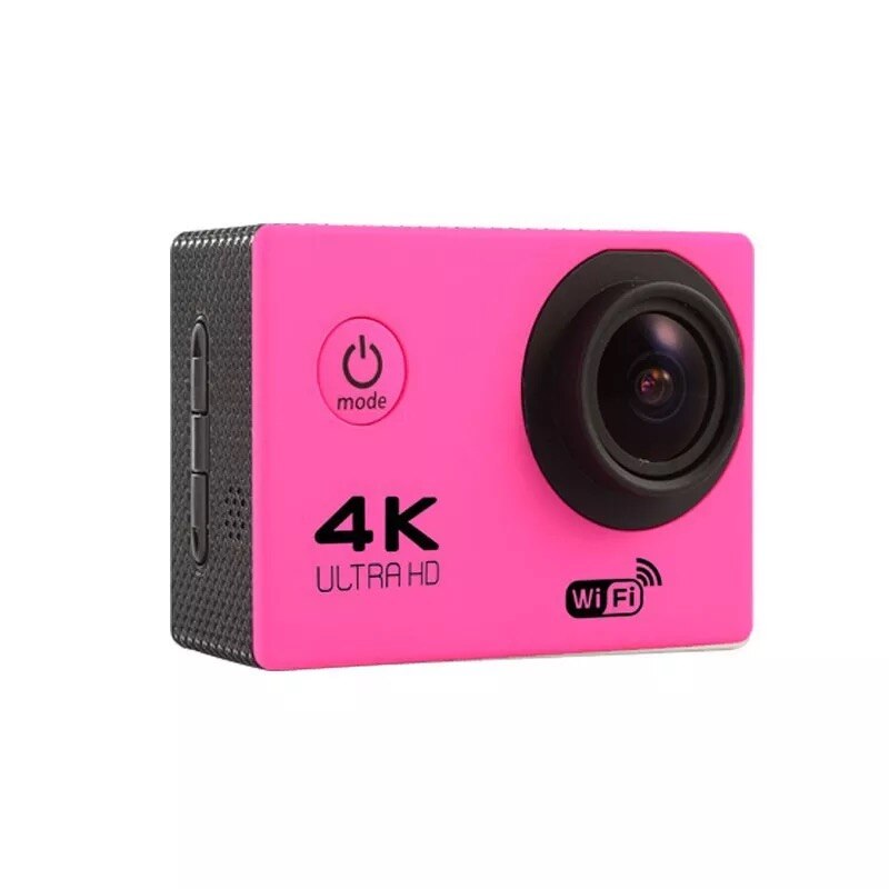 Câmera do esporte ultra hd 4k/30fps wifi 2.0 170 ° subaquática impermeável dvr câmera de vídeo ao ar livre mergulho bicicleta filmadora: Rosa