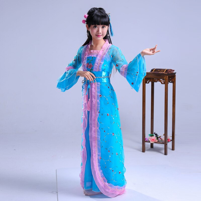 Kinderen Chinese Traditionele Kostuum Oude Tang-dynastie Prinses Outfit Meisje Dans Hanfu Kleding Chinese Film Kleding