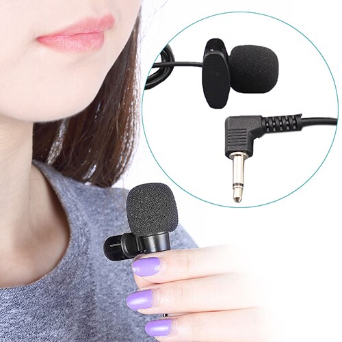 3.5mm Hands Free Computer Clip On Mini Lapel Microphone for PC Notebook Laptop