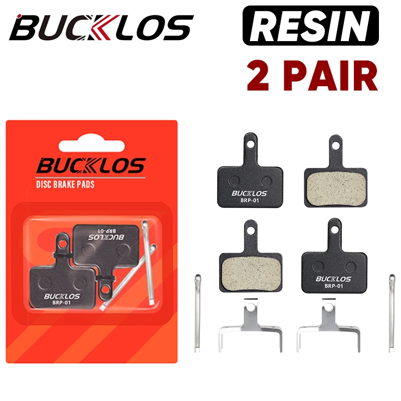 Pastillas de freno de resina BUCKLOS 1/2/4/6/8/10 piezas pastillas de disco hidráulico de bicicleta para SHIMANO MT200 B01S pastilla de freno de bicicleta duradera resistente al desgaste: YELLOW
