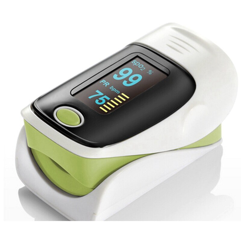 Oled pulsoximeter spo 2 blod ilt finger oximeter måling fingerspids pulsmåler bærbart sundhedspleje familie udstyr: Grøn