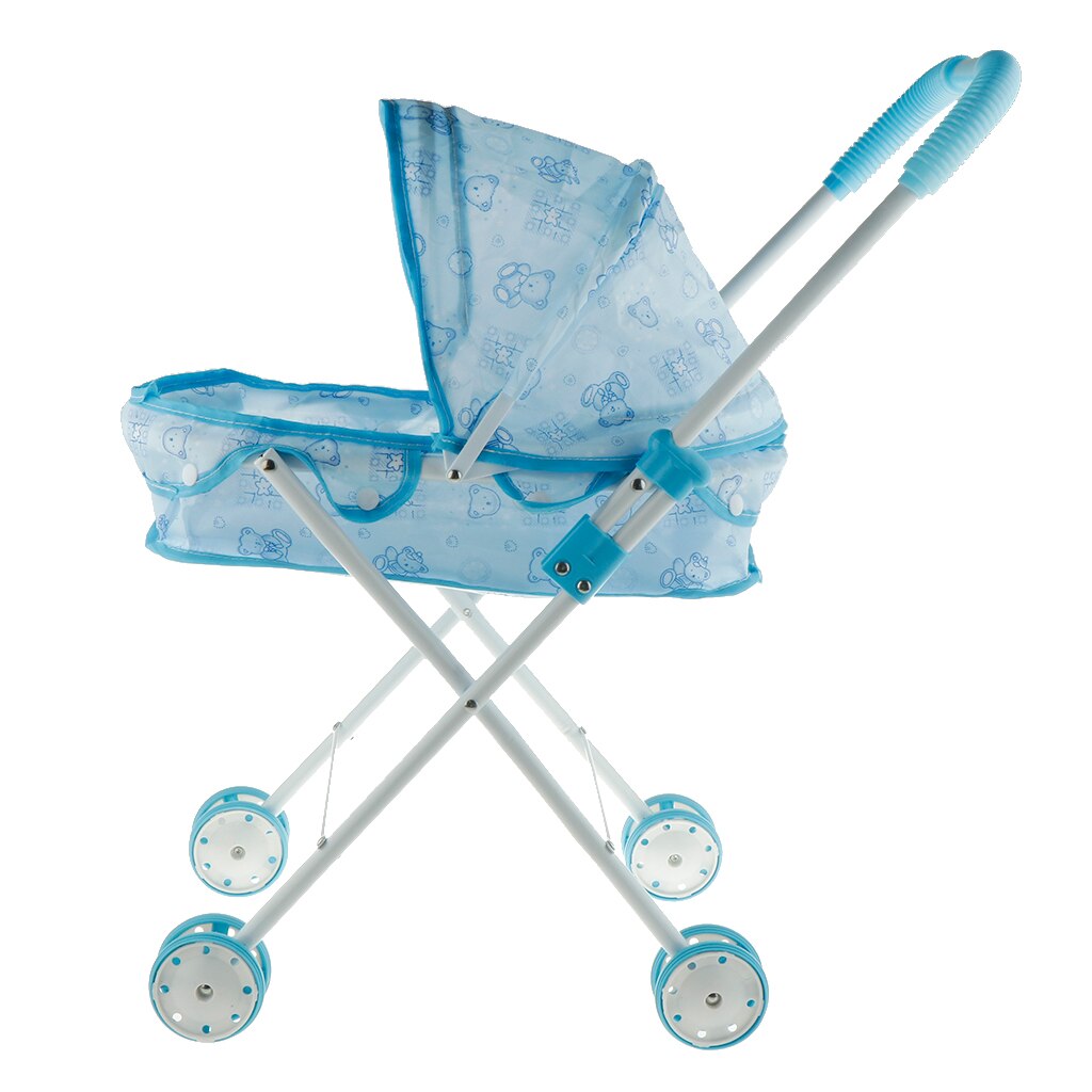 Kunststoff Puppe Kinderwagen (Eisen Unterstützung Rahmen) Baby Puppe Wagen, vorgeben Spielen Spielzeug für Kleinkinder Kleine Mädchen Jungen freundlicher