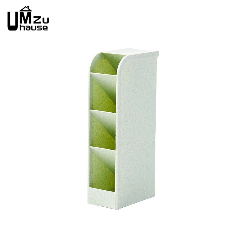 Cajas de almacenamiento para lápices, cajones divisores de maquillaje, soportes para cepillo de dientes, organizador multifunción, organización de la oficina en casa: green