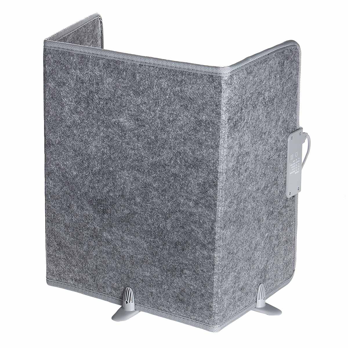 220V 150W Folding Electric Foot Warmer Heater Adjustable Under Desk Heating Pad with Blanket and Brackets 100x51cm: Dark Grey