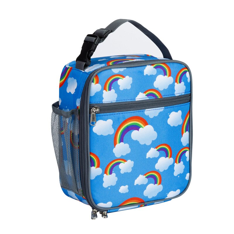 Heopono Portable BPA free Fitness Cool Box Boys Girls Children Thermal Lunch Box Kids Animal Printing School Insulated Lunch Bag