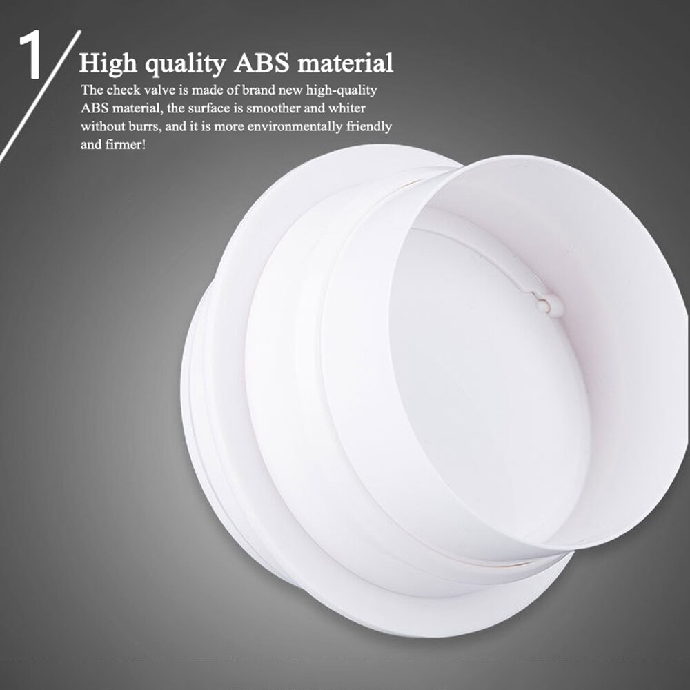 150mm Exhaust Fan Check Valve for Bathroom Kitchen Anti Odor Control Valve Flue Smoke Control