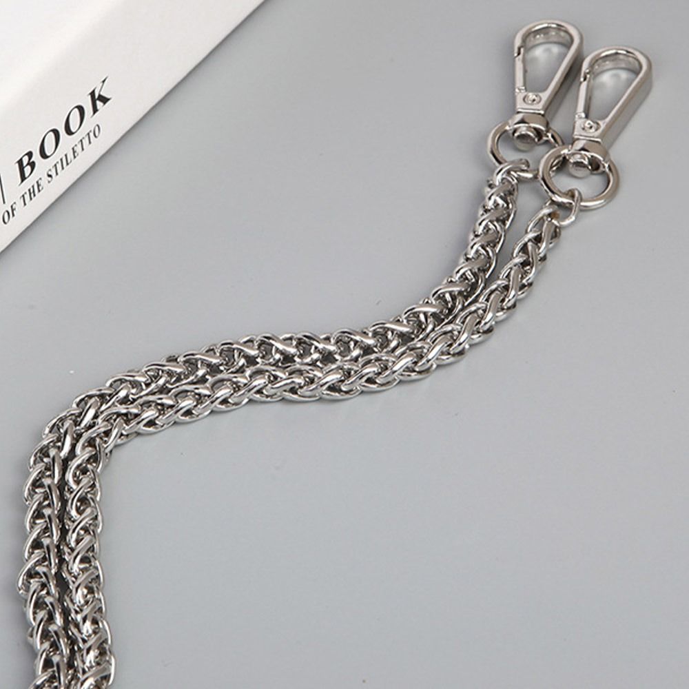 60cm 120cm metalowy łańcuszek złoty srebrzysty aluminiowy łańcuszek do wyrobu biżuterii ustalenia łańcuszek do torby pasek uchwyt łańcuszek zamienny