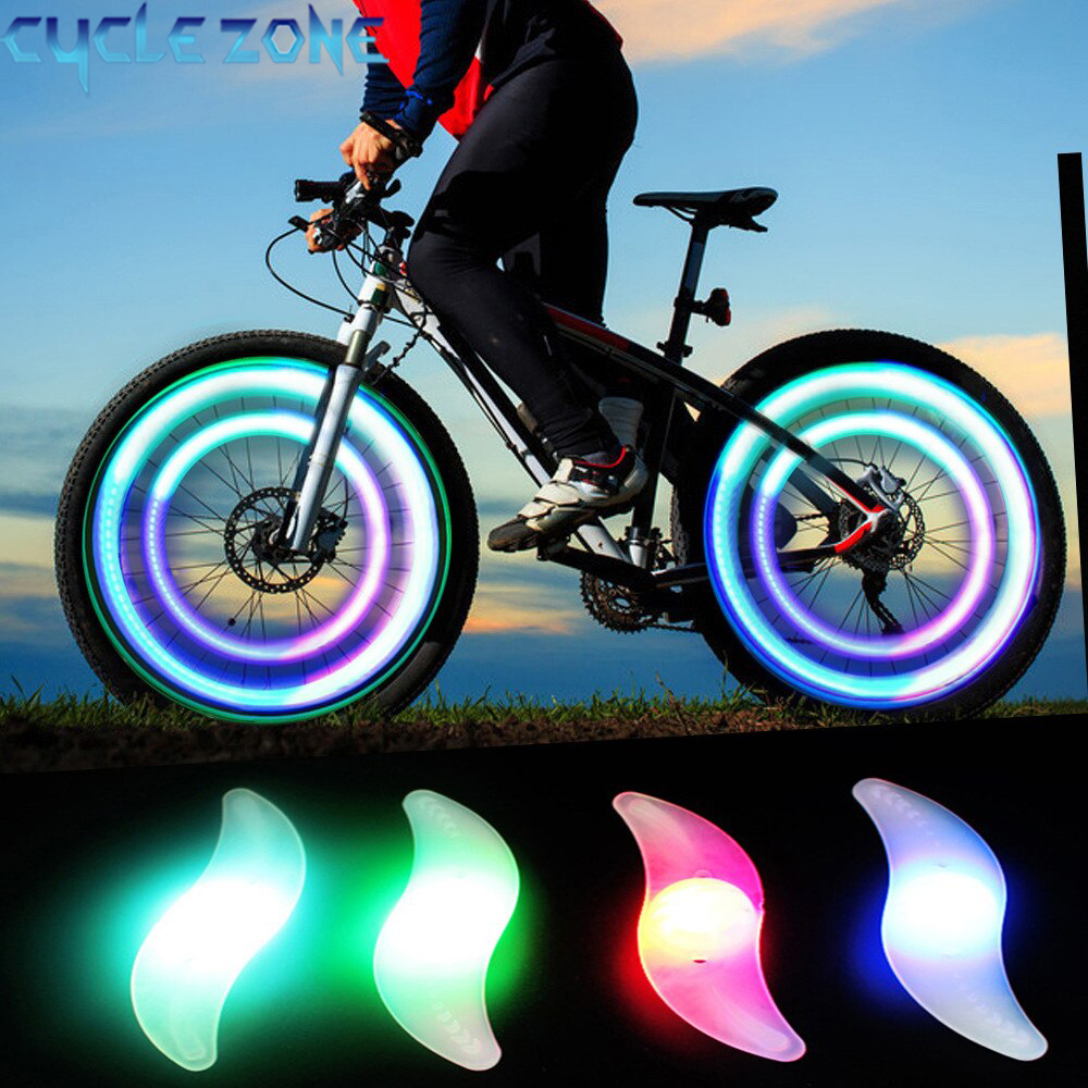 Lumière colorée pour roue de vélo, étanche, VTT, balance, lampe de vélo, LED, voyants flash iopathiques, lampe de cyclisme