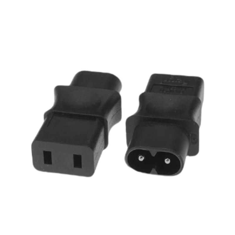 Adaptateur secteur femelle IEC 320 C8 mâle vers IEC 320 C9, 2 broches, 6A/250V
