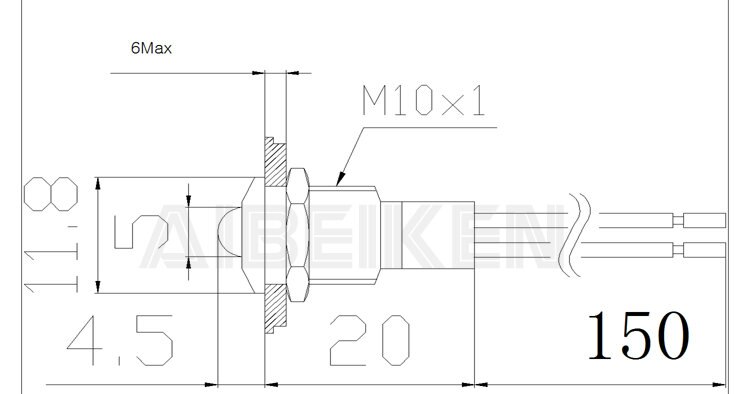 Mini lampe de bateau étanche à 12v 10mm avec boule métallique et 150mm câbles, lampe de signalisation d'avertissement, voyant d'équipement électrique