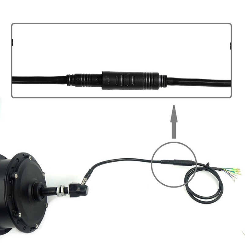 2Pcs Motor Convert Extension Cable 9 Pin Conversion Line Waterproof E-Bike Motor Extend Cable 60Cm - Female &amp; Male